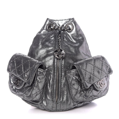 Chanel Iridescent Calfskin Mini Backpack Is Back Silver 1 of 8