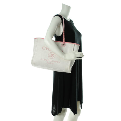 Chanel Canvas Small Deauville Tote Light Pink 2 of 7