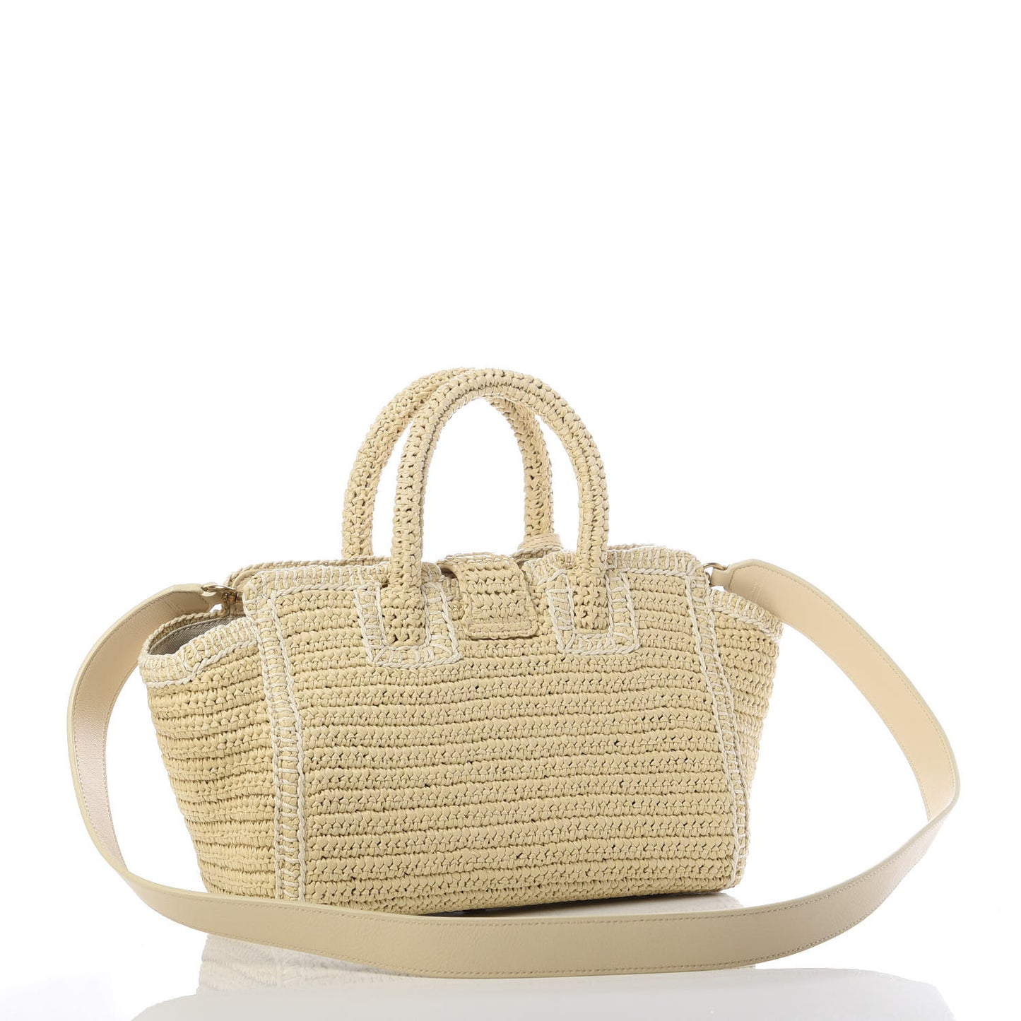Raffia Baby Monogram Downtown Cabas Naturale