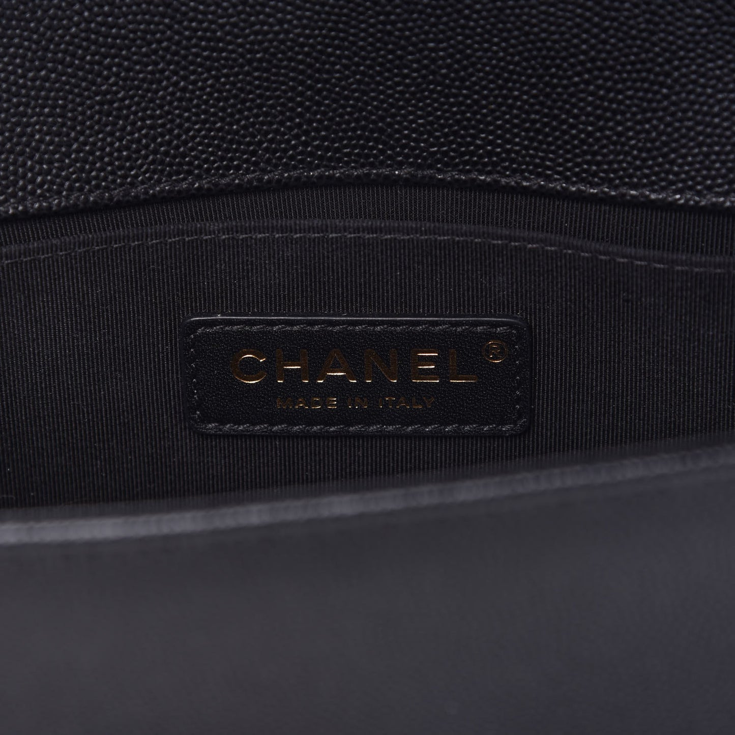 Caviar Quilted Small Boy Flap Black