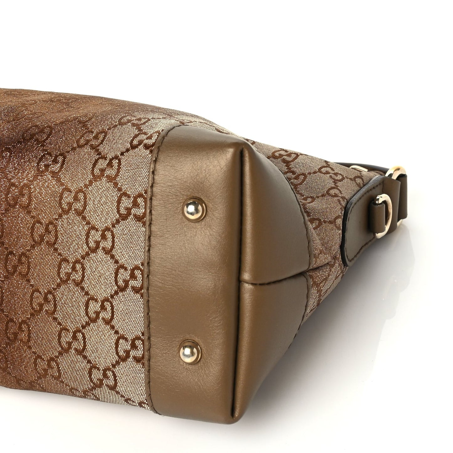 Monogram Lurex Small Heart Bit Charm Hobo Bronze