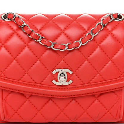 Chanel Lambskin Quilted Small Geometric Flap Red 8 of 14
