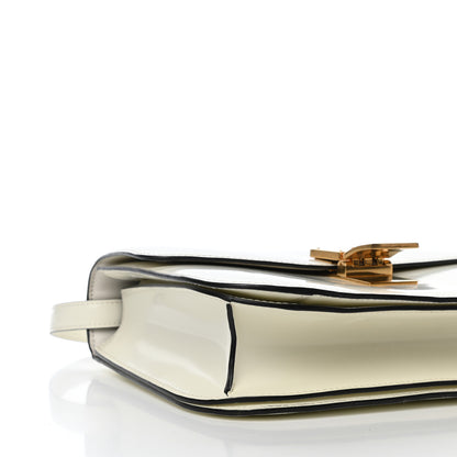 Celine Spazzolato Calfskin Medium Classic Box Flap Bag White 8 of 10