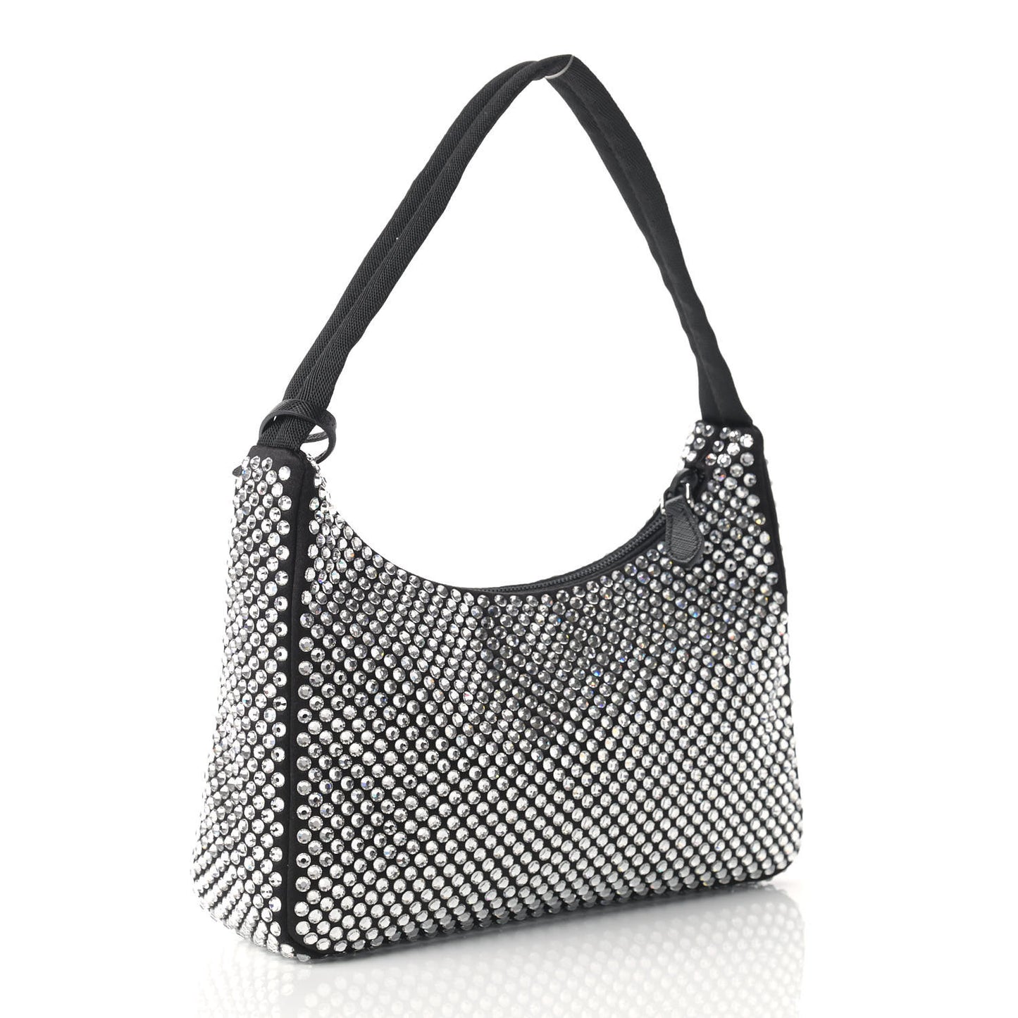 Satin Crystal Mini Re-Edition 2000 Bag Cristal