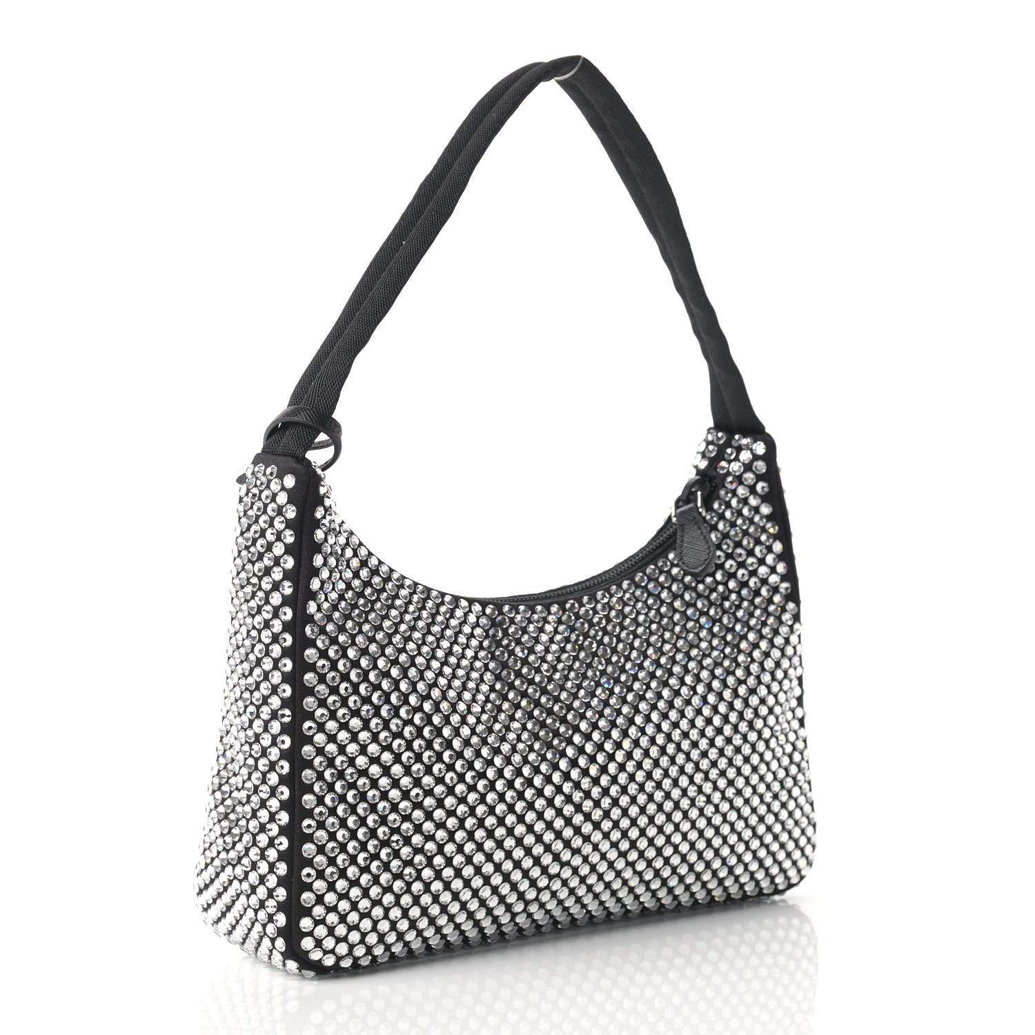 Prada Satin Crystal Mini Re-Edition 2000 Bag Cristal 3 of 9