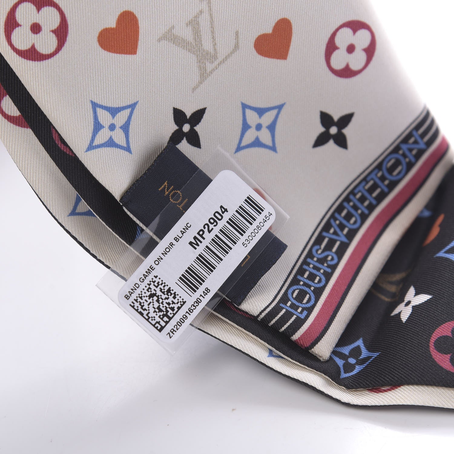 Louis Vuitton Silk Game On Bandeau Black White 3 of 4