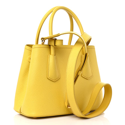 Prada Saffiano Cuir Mini Double Bag Sole 3 of 17