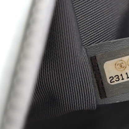 Chanel Metallic Aged Calfskin Quilted Medium Top Handle Boy Flap Silver 7 of 12