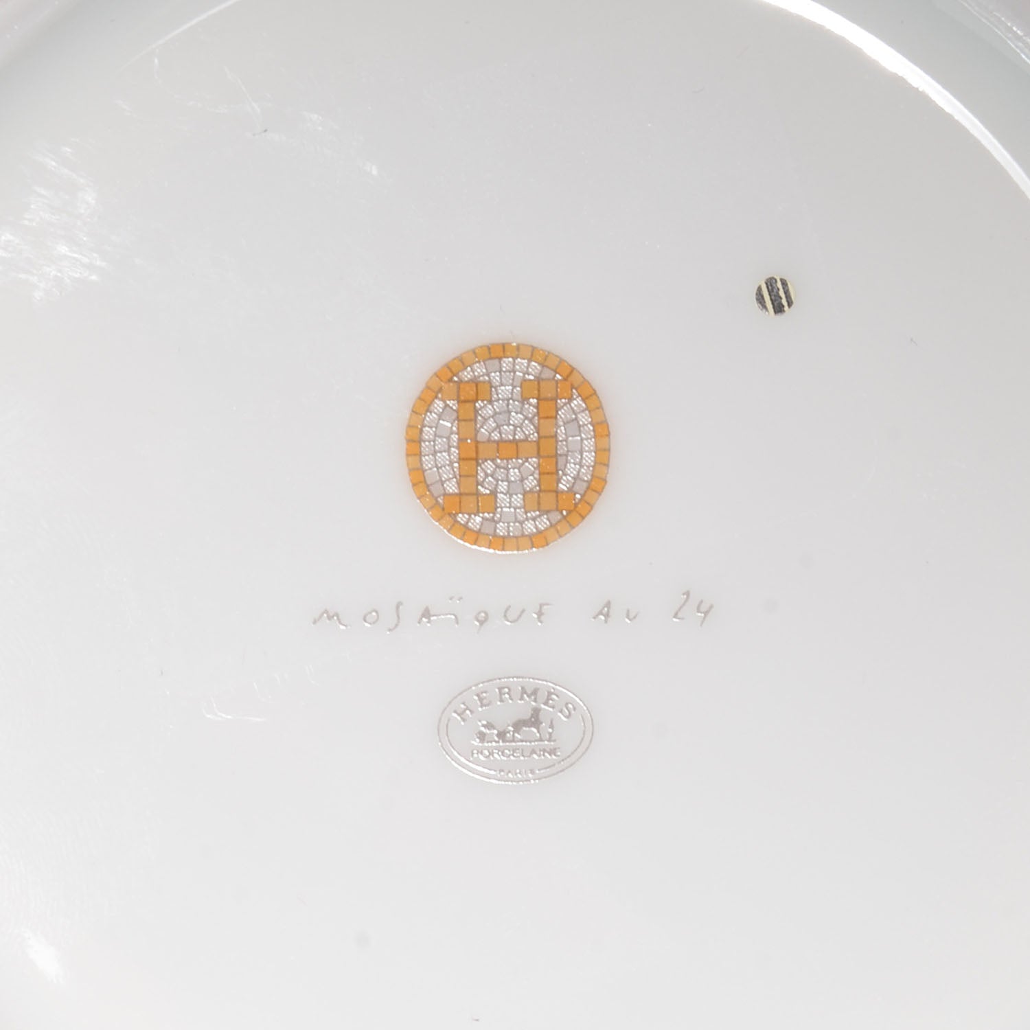 Hermes Porcelain Mosaique Au 24 Gold Breakfast Cup and Saucer 4 of 6