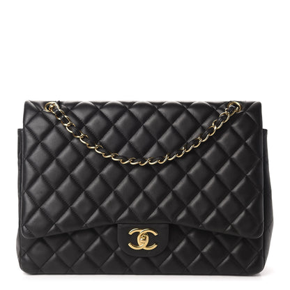 Chanel Lambskin Quilted Maxi Double Flap Black 1 of 12
