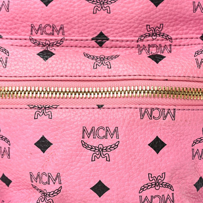 MCM Visetos Small Side Stud Stark Backpack Pink 6 of 7