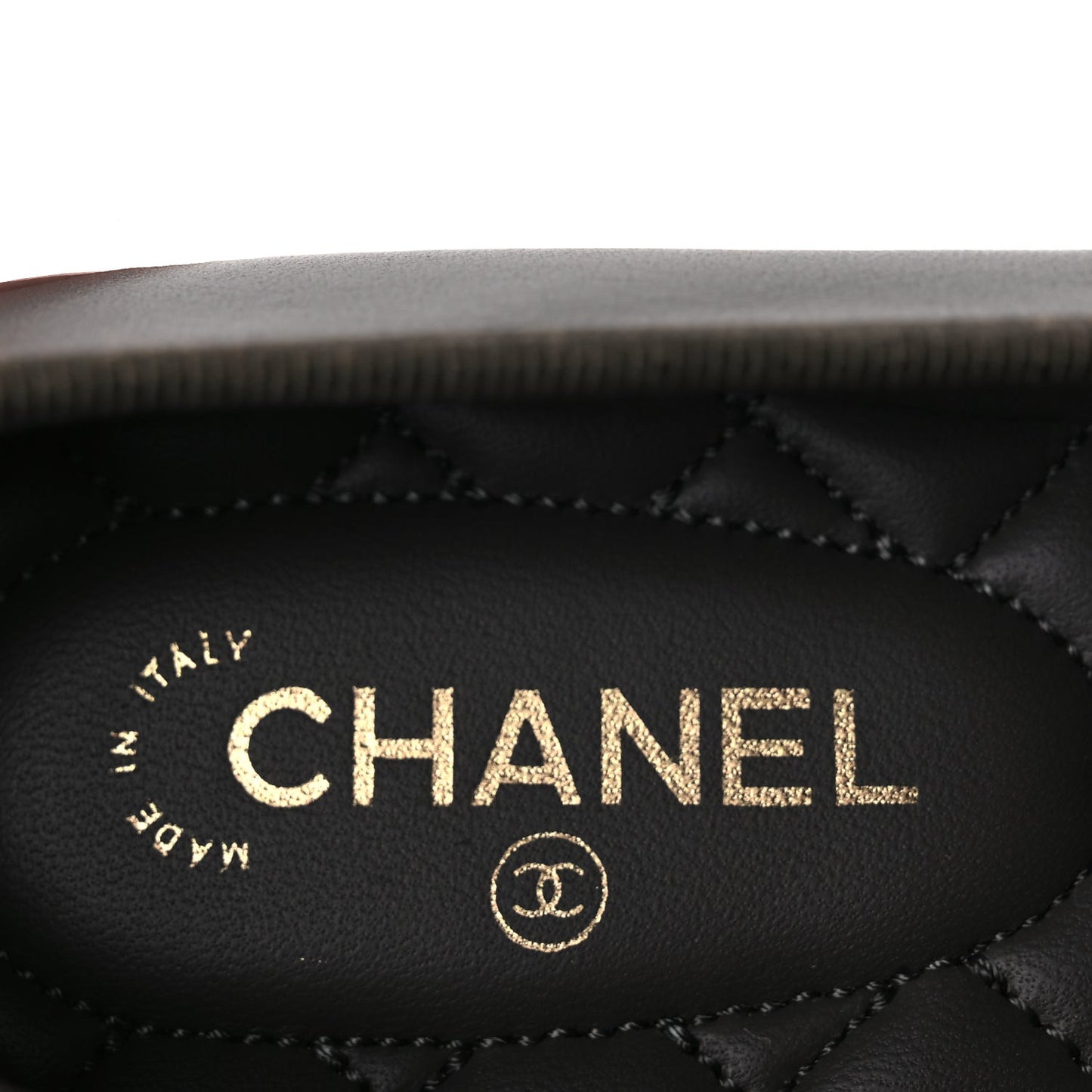 Lambskin Cap Toe CC Ballerina Flats 37 Dark Grey