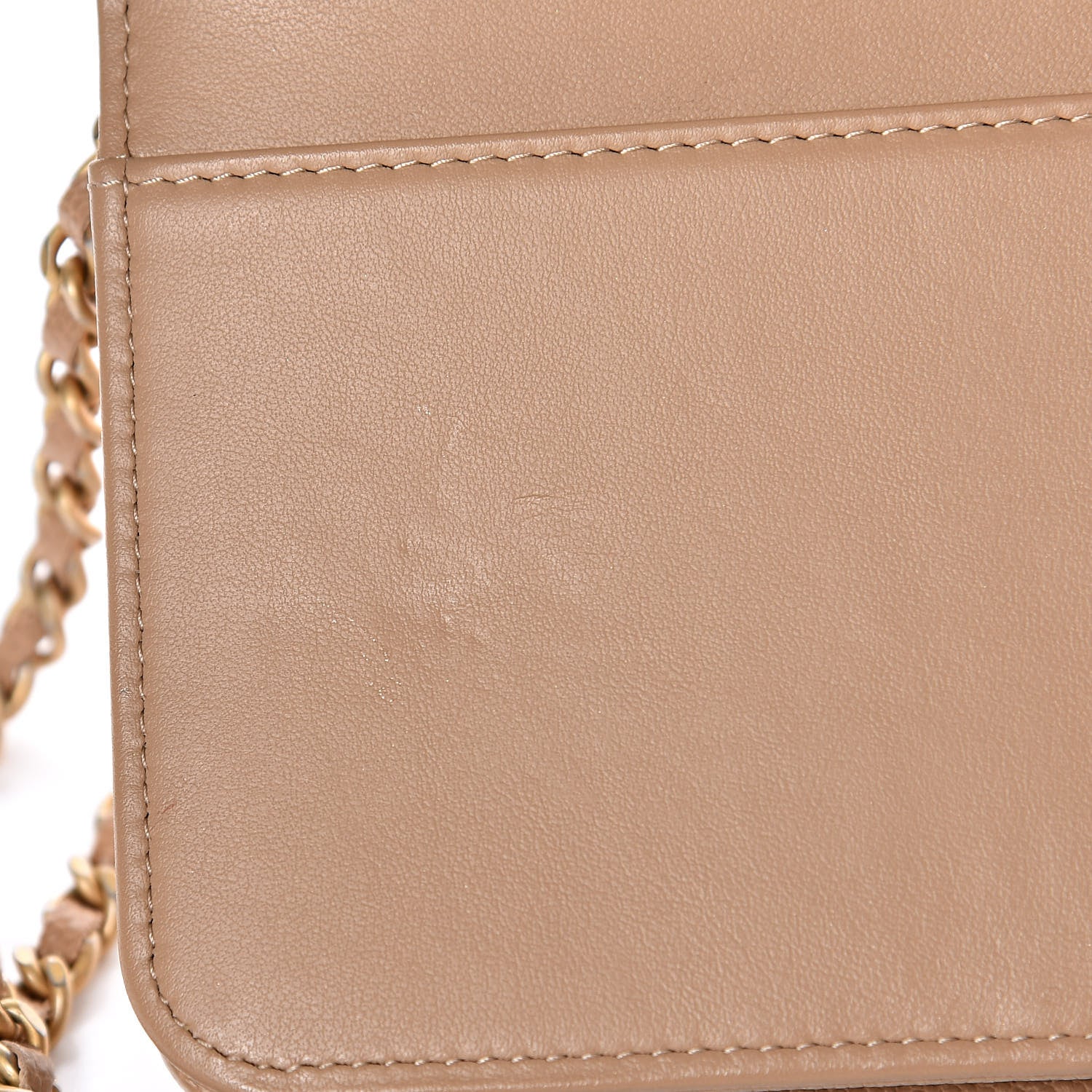 Chanel Caviar Quilted Boy Wallet On Chain WOC Beige 9 of 13