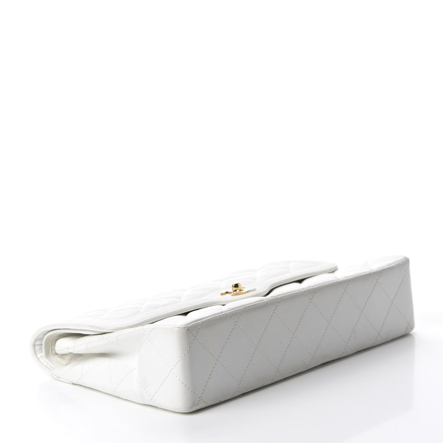 Chanel Lambskin Quilted Medium Double Flap White 4 of 21