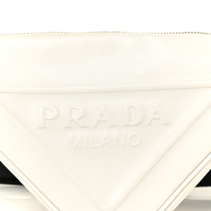 Prada Grace Lux Triangle Shoulder Bag White 7 of 11