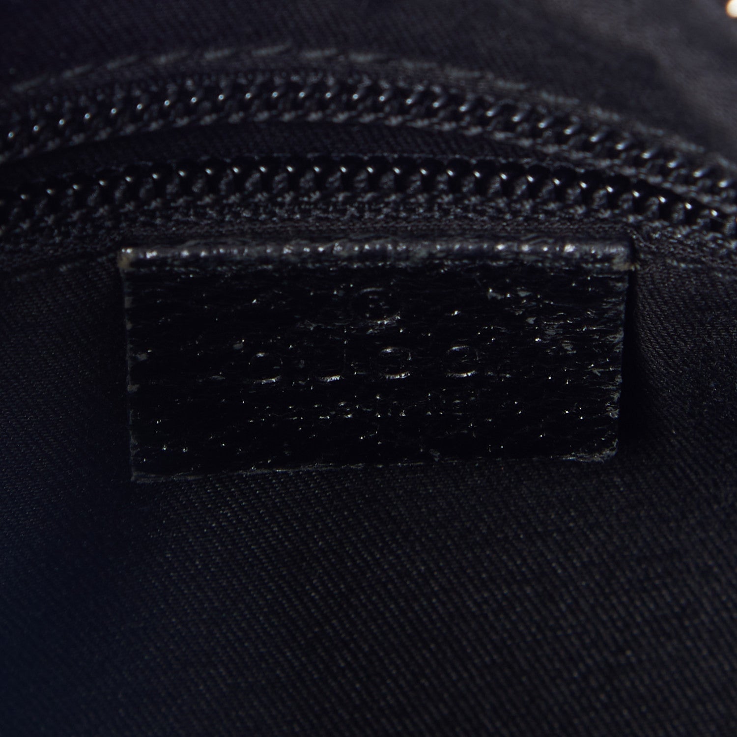 Gucci Monogram Medium Half Moon Hobo Black 8 of 9