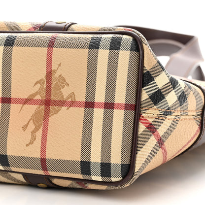 Burberry Haymarket Check Studded Tote Chocolate 11 of 11