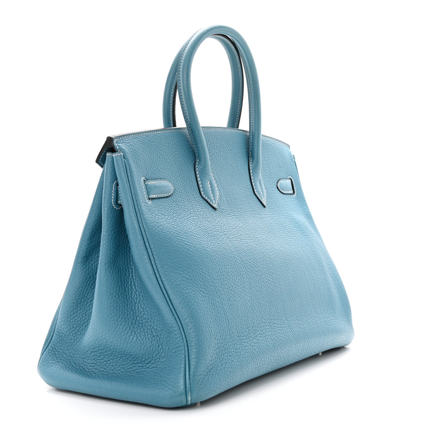 Hermes Taurillon Clemence BIRKIN 35 Blue Jean 3 of 20