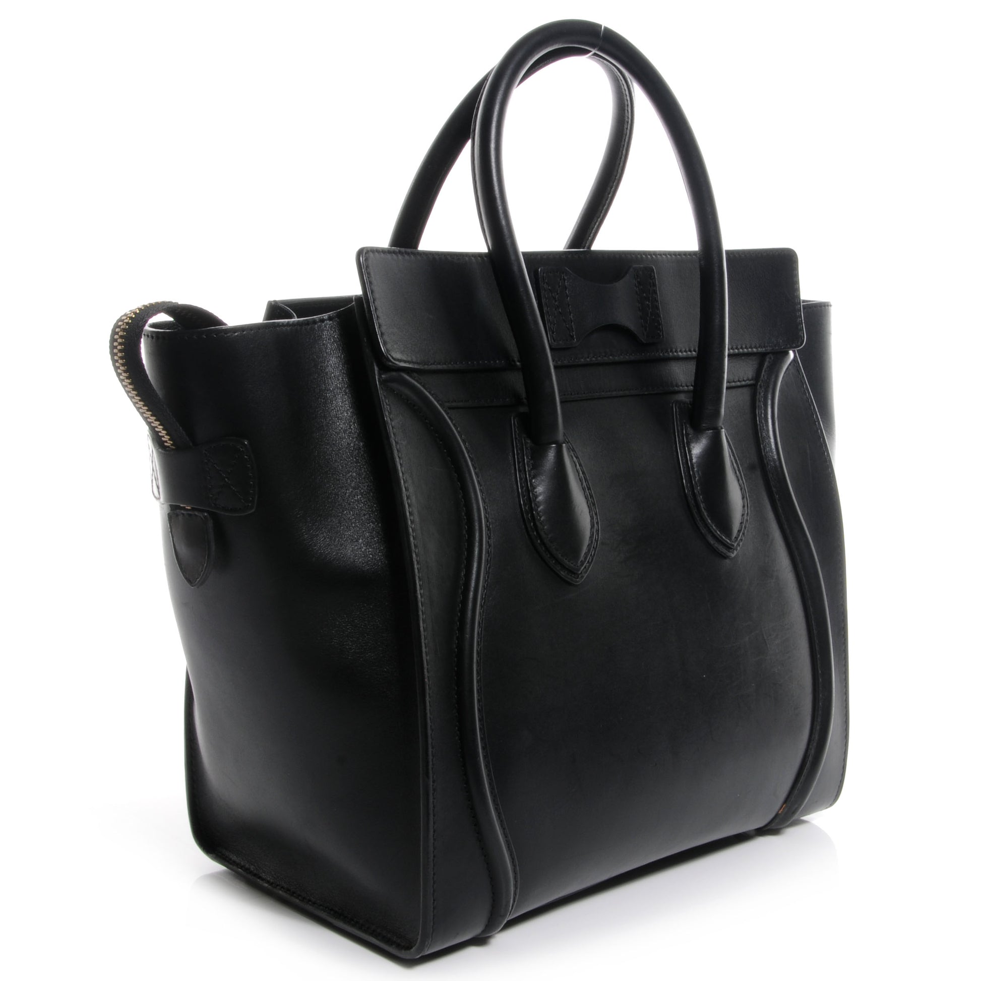 Celine Palmelato Leather Mini Luggage Black 3 of 9