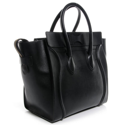 Celine Palmelato Leather Mini Luggage Black 3 of 9