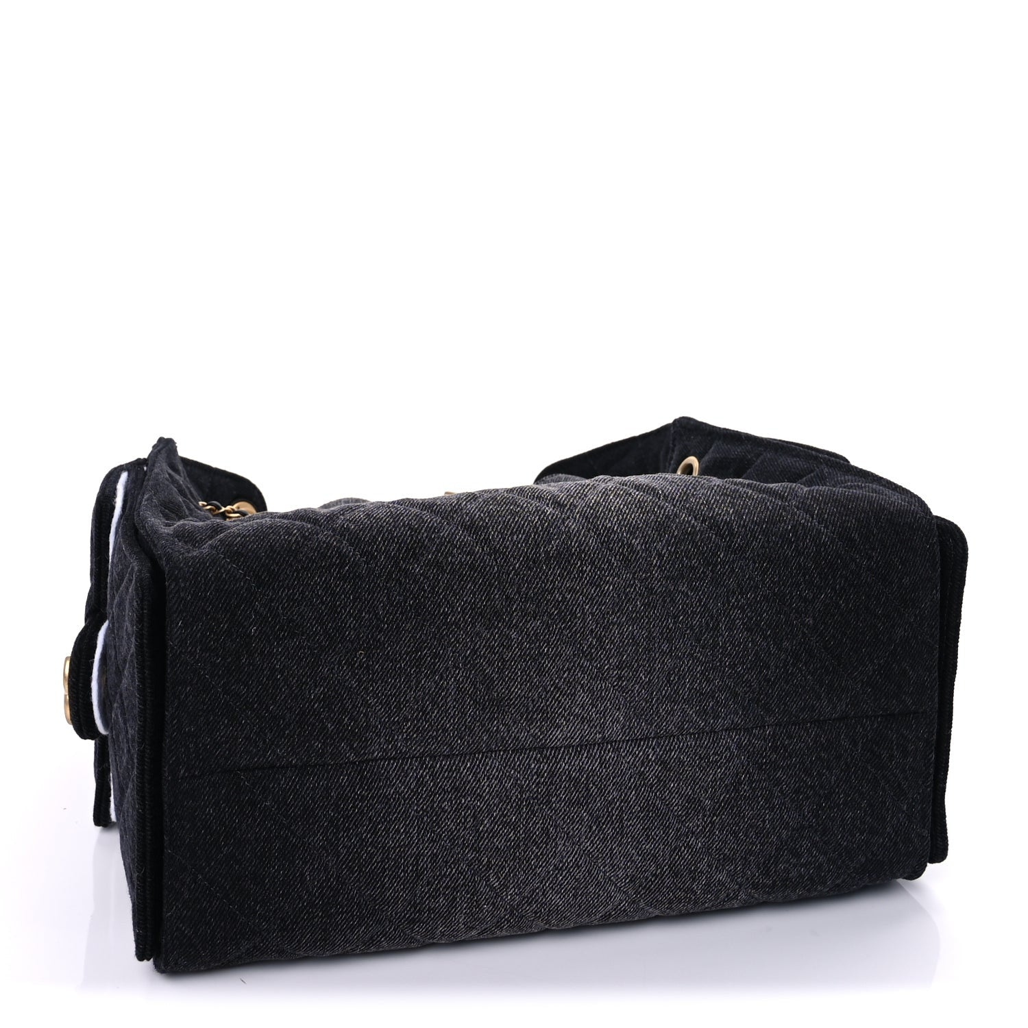 Chanel Washed Denim Quilted Small  25 Handbag  Black 3 of 9