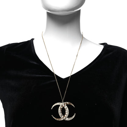 Chanel Baguette Crystal Moon CC Necklace Gold 2 of 5