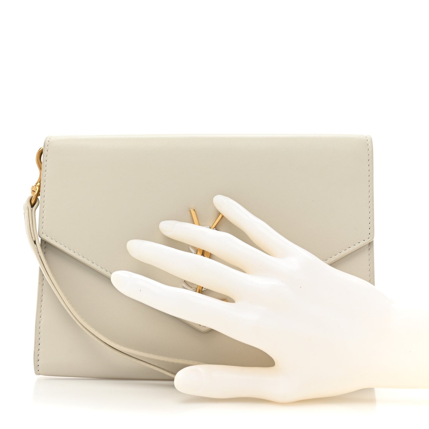 Nappa Monogram Cassandre Flap Pouch Crema Soft