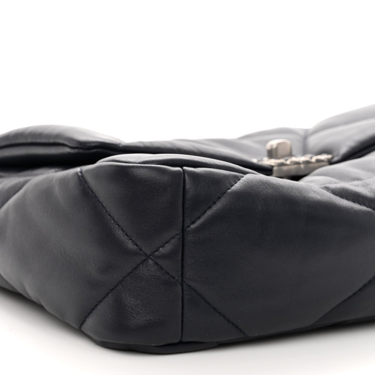 Chanel Lambskin Quilted Medium Chanel 19 Flap Navy Blue 9 of 10