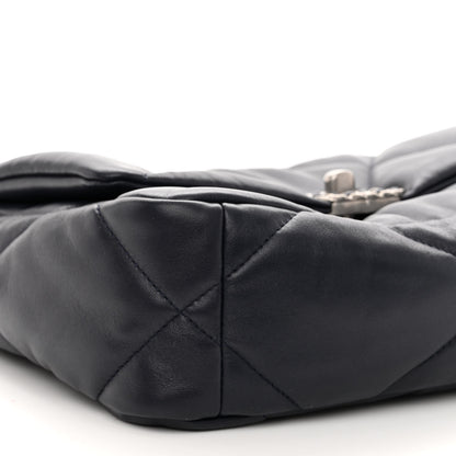 Chanel Lambskin Quilted Medium Chanel 19 Flap Navy Blue 9 of 10