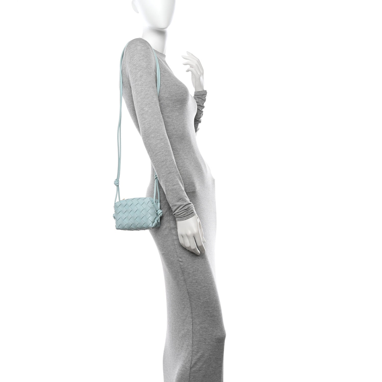 Bottega Veneta Nappa Intrecciato Candy Loop Camera Bag Teal Washed 2 of 9