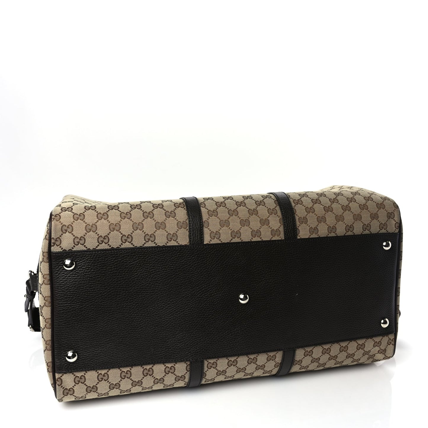 Monogram Dollar Calfskin Large Boston Duffle Bag Beige Ebony Testa di Moro Marrone Scuro