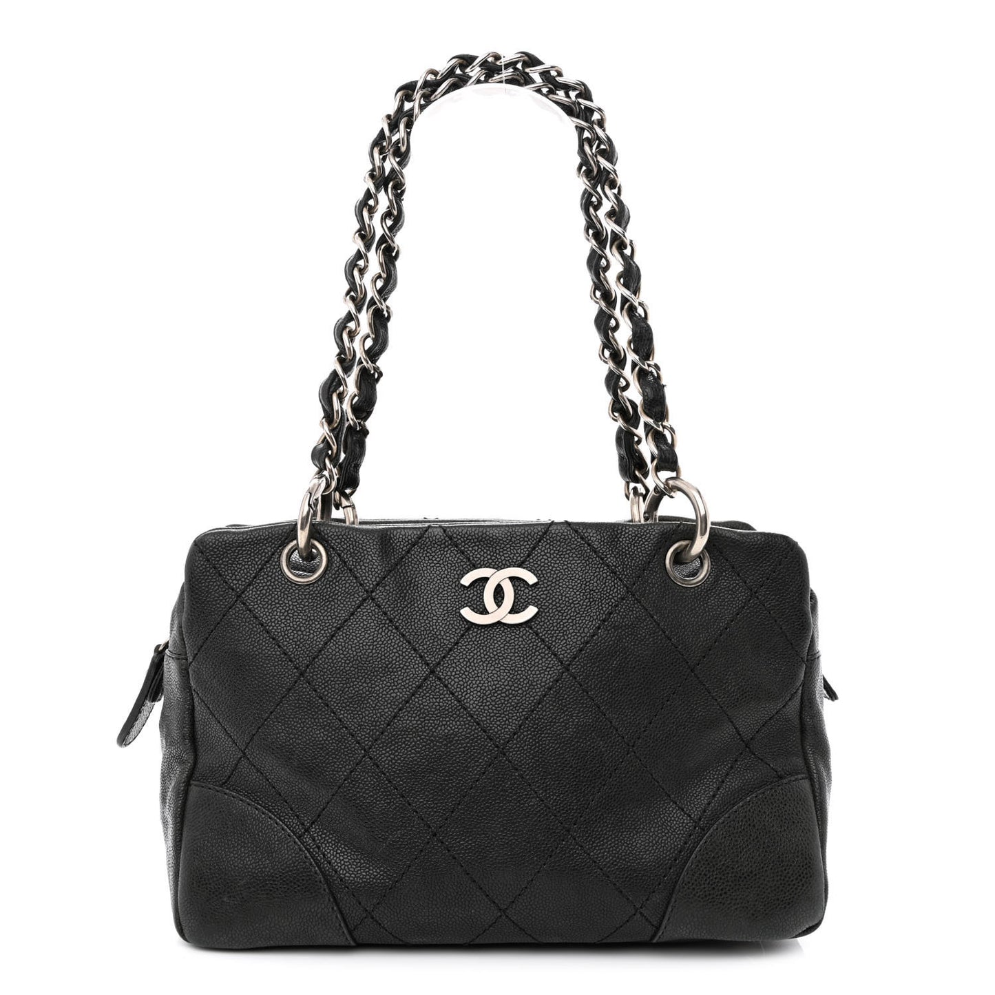 Distressed Caviar Outdoor Ligne Tote Black