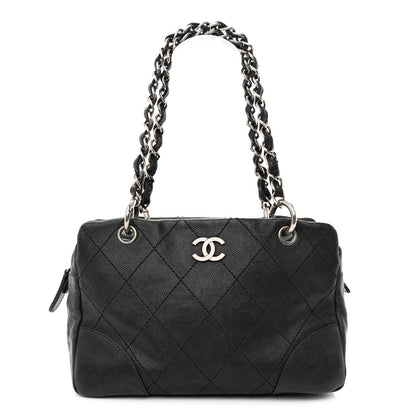 Chanel Distressed Caviar Outdoor Ligne Tote Black 1 of 11