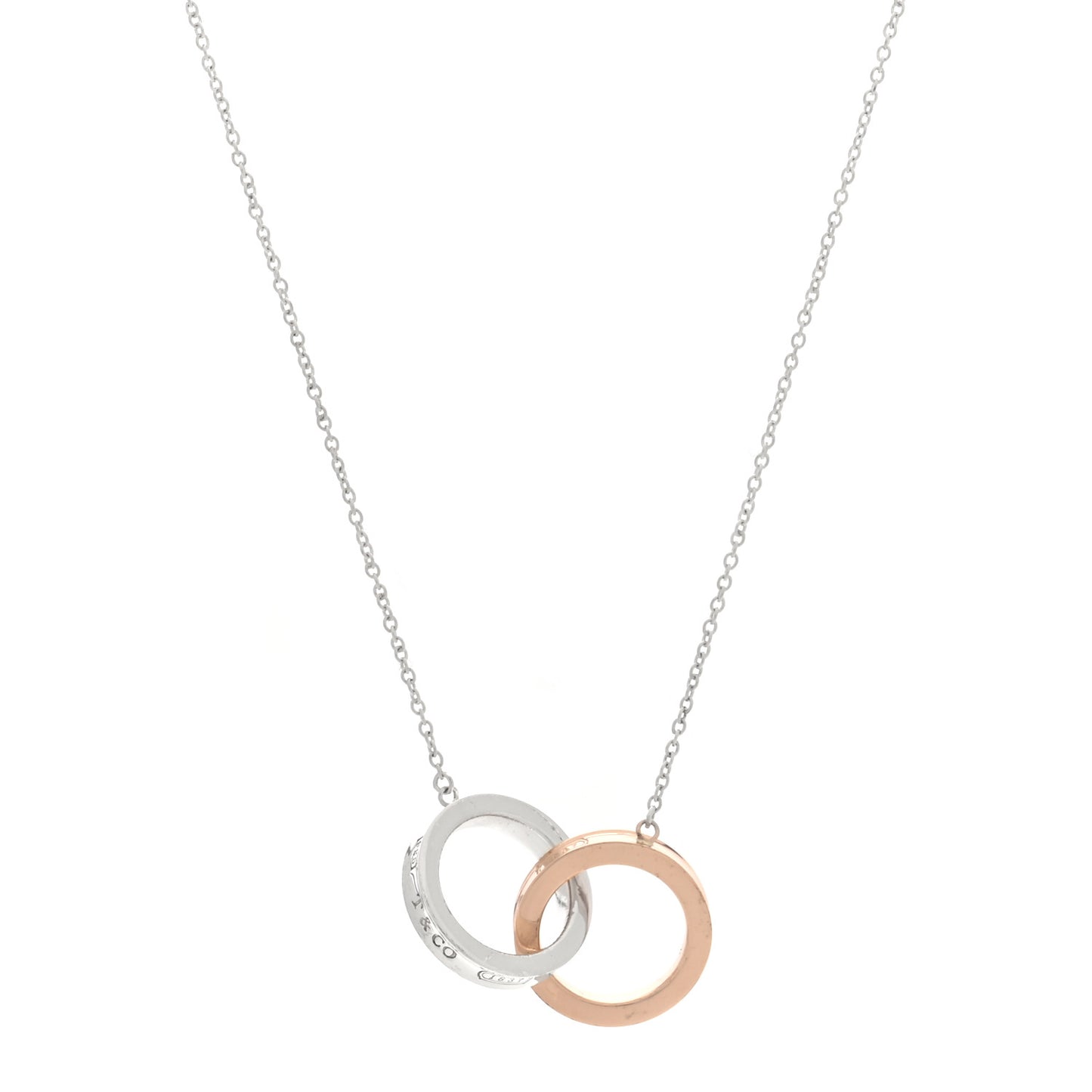 Sterling Silver Rubedo 1837 Interlocking Circles Pendant Necklace