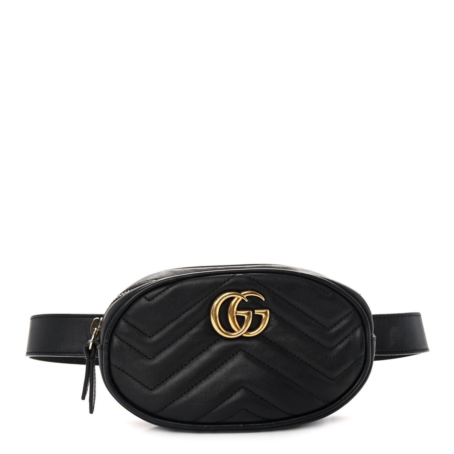Calfskin Matelasse GG Marmont Belt Bag 75 30 Black