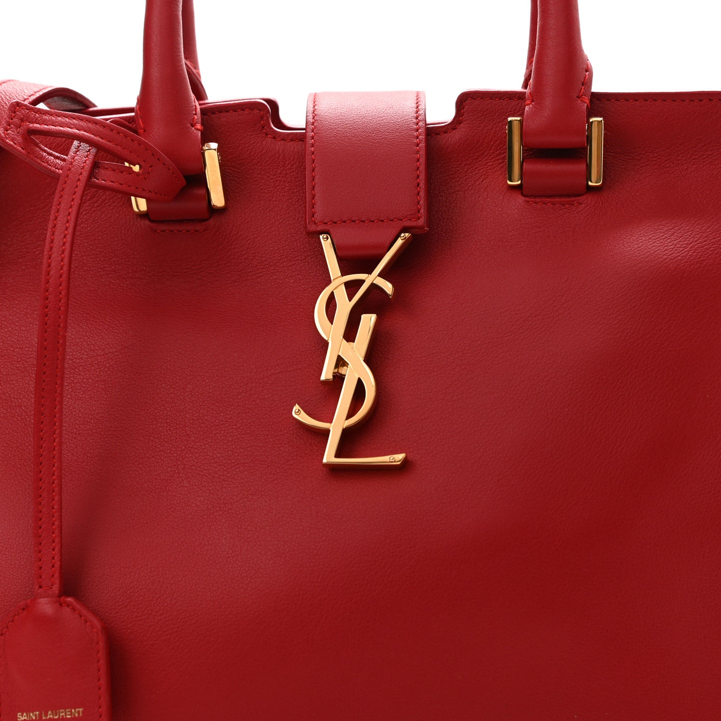 Calfskin Small Monogram Cabas Lipstick Red