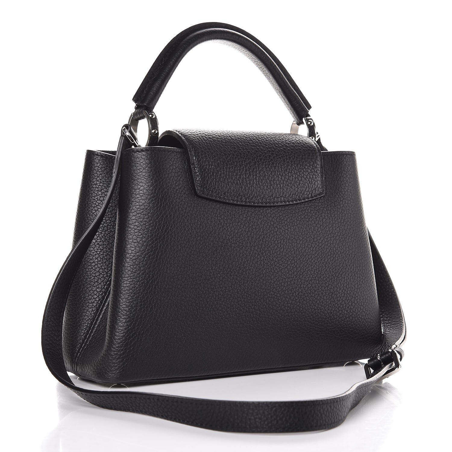 Louis Vuitton Taurillon Studded Capucines BB Black 3 of 6