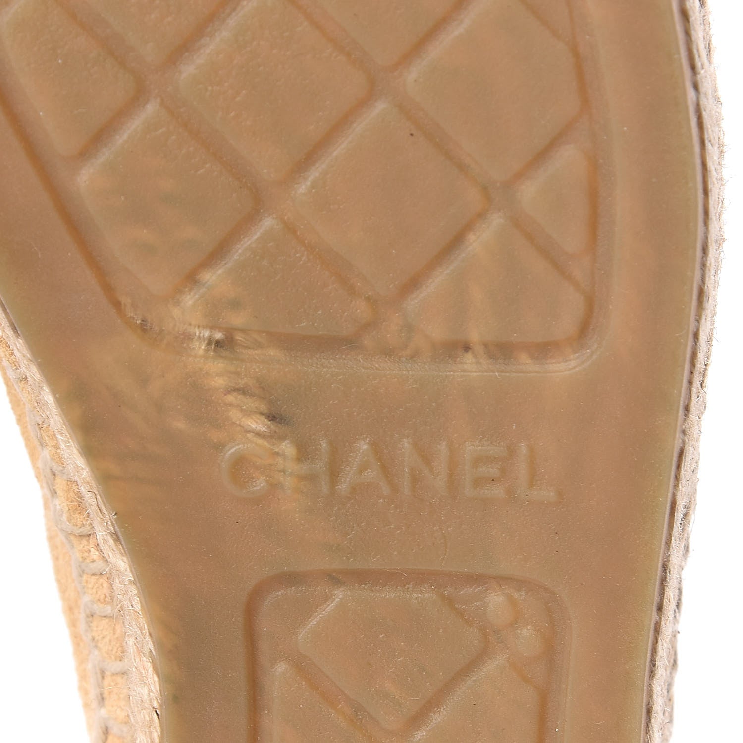 Chanel Suede Pearl CC Espadrilles 38 Beige Black 7 of 11