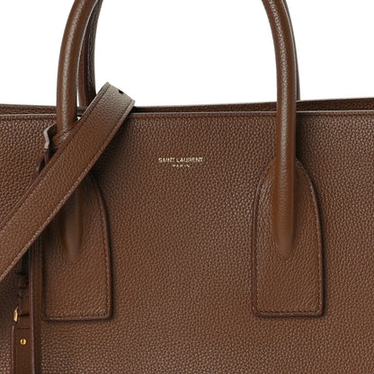 Saint Laurent Grained Calfskin Large Souple Sac De Jour  Cinnamon 6 of 8