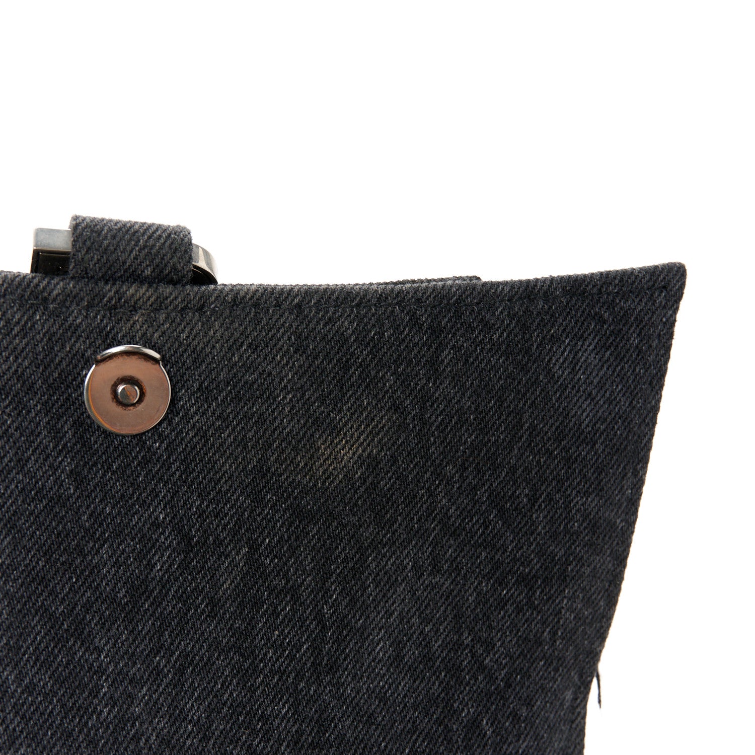 Balenciaga Denim Patchwork Small Hourglass Top Handle Bag Washed Black 12 of 12