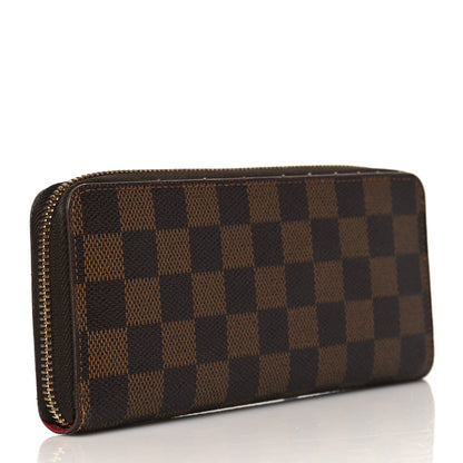 Louis Vuitton Damier Ebene Clemence Wallet Cherry 3 of 8