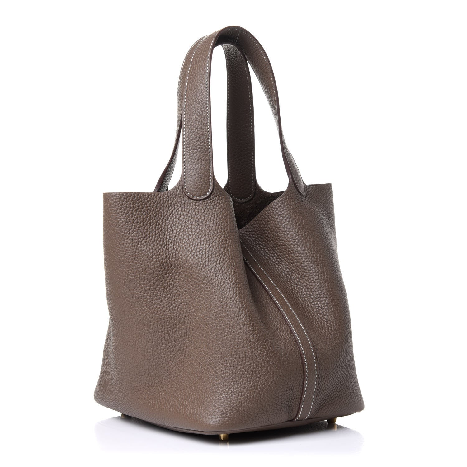 Hermes Taurillon Clemence Picotin Lock 22 MM Etoupe 3 of 12