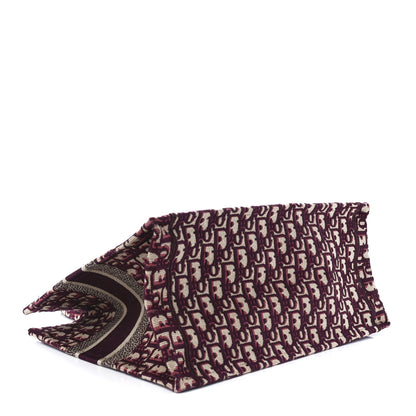 Christian Dior Oblique Medium Book Tote Burgundy Multicolor 4 of 11