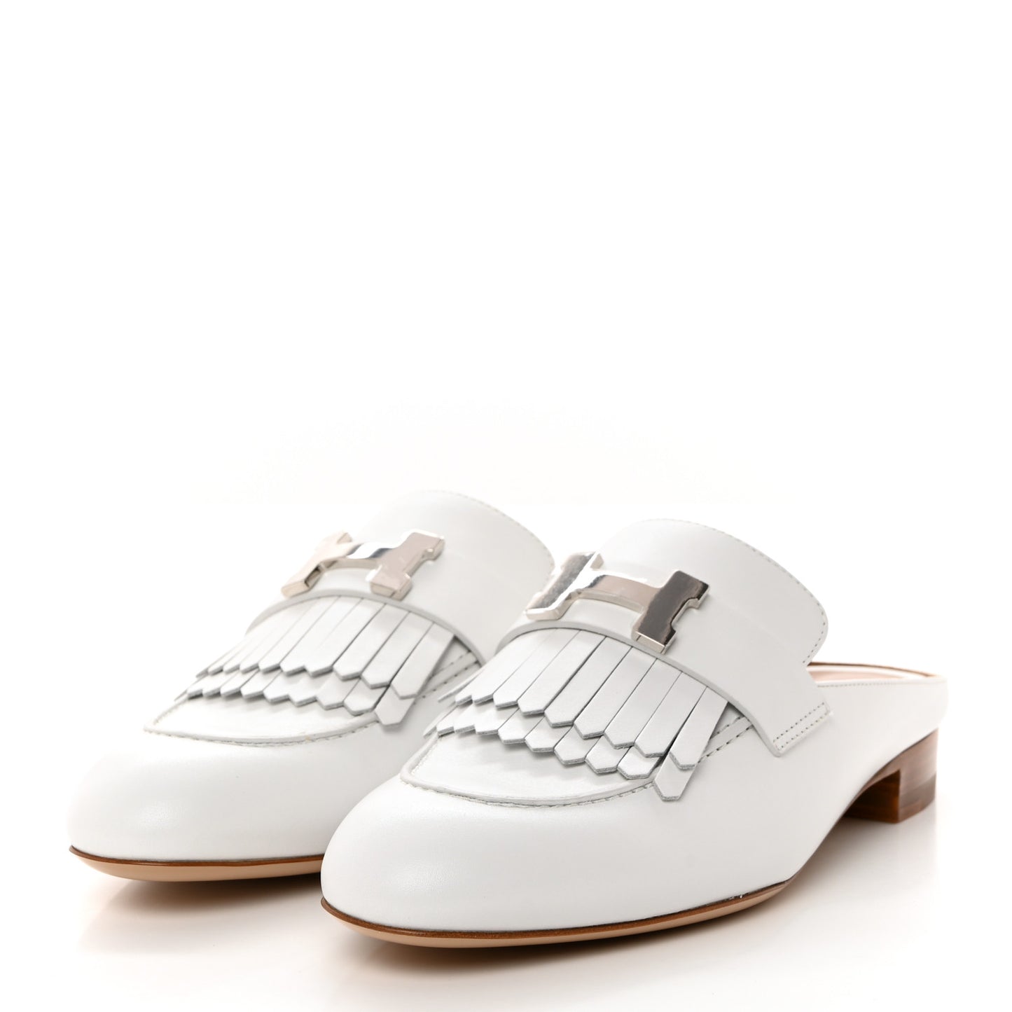 Goatskin Rivoli Mules 36.5 White