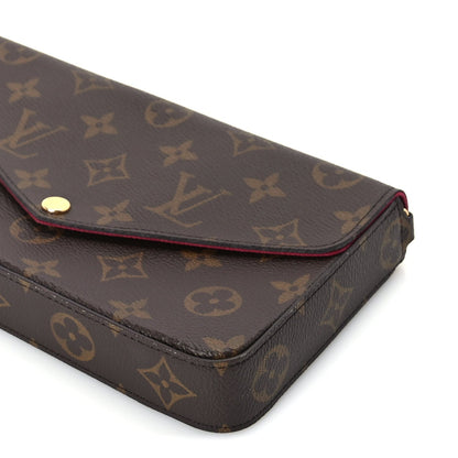 Louis Vuitton Monogram Pochette Felicie Chain Wallet Fuchsia 9 of 9