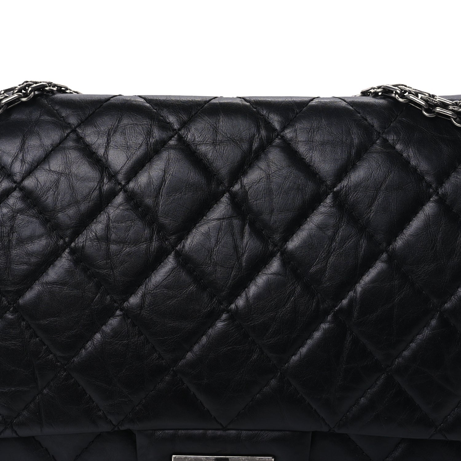 Chanel Aged Calfskin Quilted 2.55 Reissue 227 Flap  So Black 12 of 16
