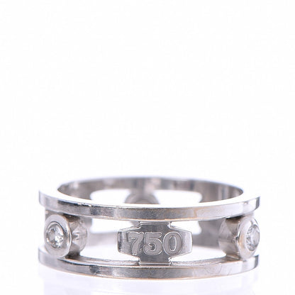 Tiffany 18K White Gold Diamond 1837 Ring 53 6.25 3 of 6