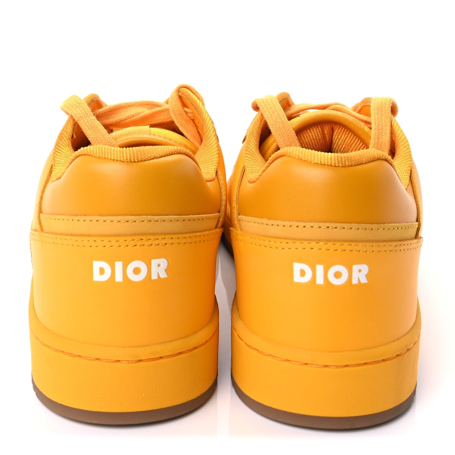 Christian Dior Smooth Calfskin Oblique Galaxy Mens B27 Low Top Sneakers 42  Yellow 6 of 11