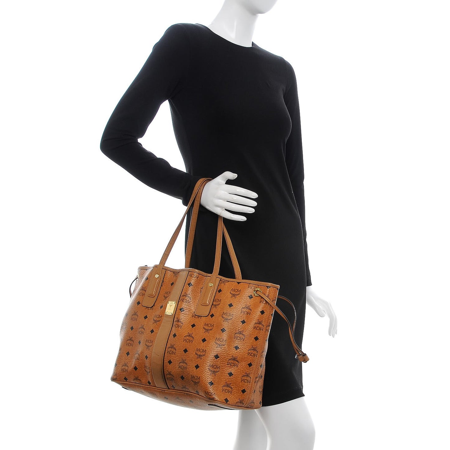 Visetos Medium Liz Reversible Shopper Tote Cognac