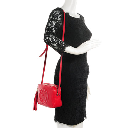 Gucci Pebbled Calfskin Small Soho Disco Bag Tabasco Red 2 of 9